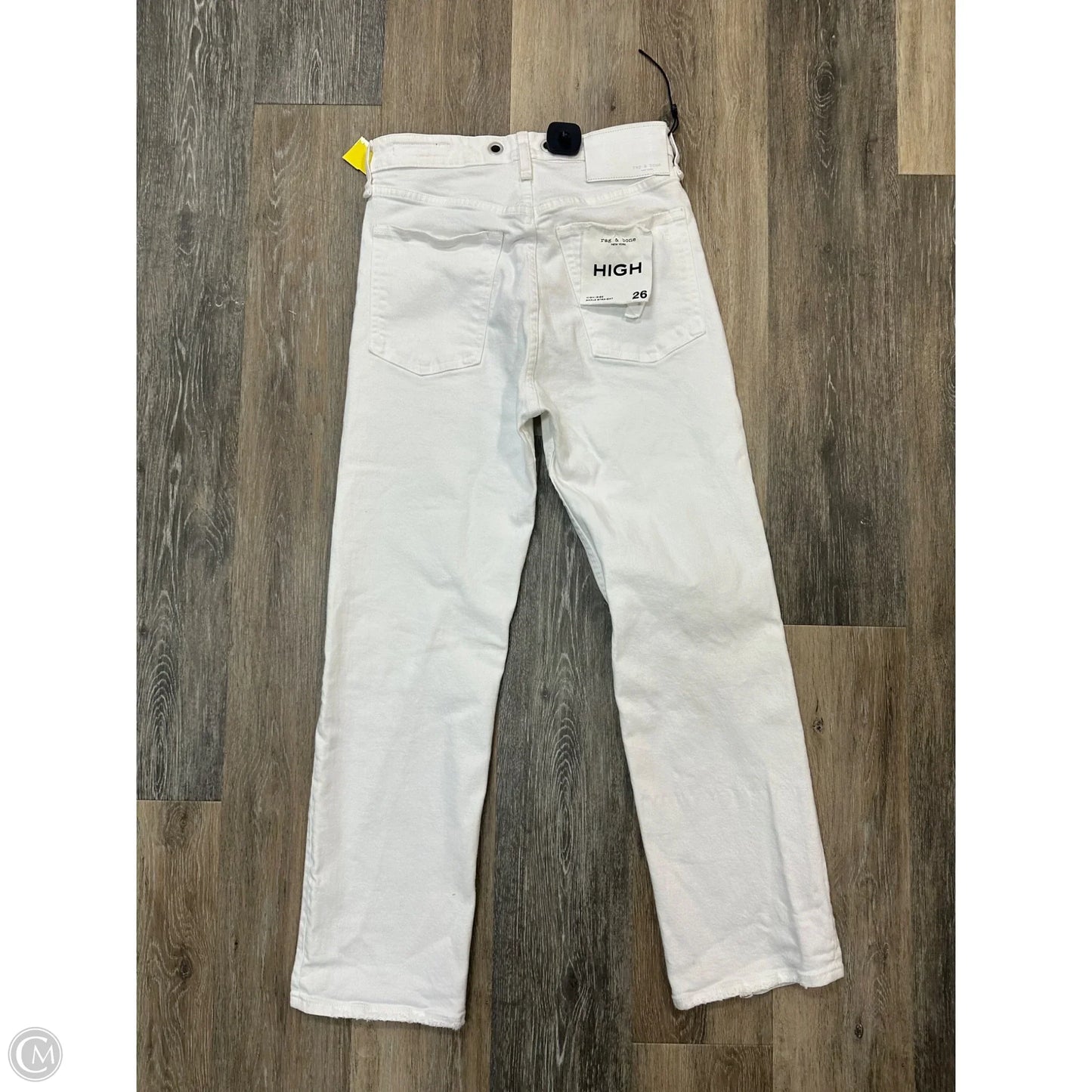 Jeans Straight By Rag And Bone In White Denim, Size: 2