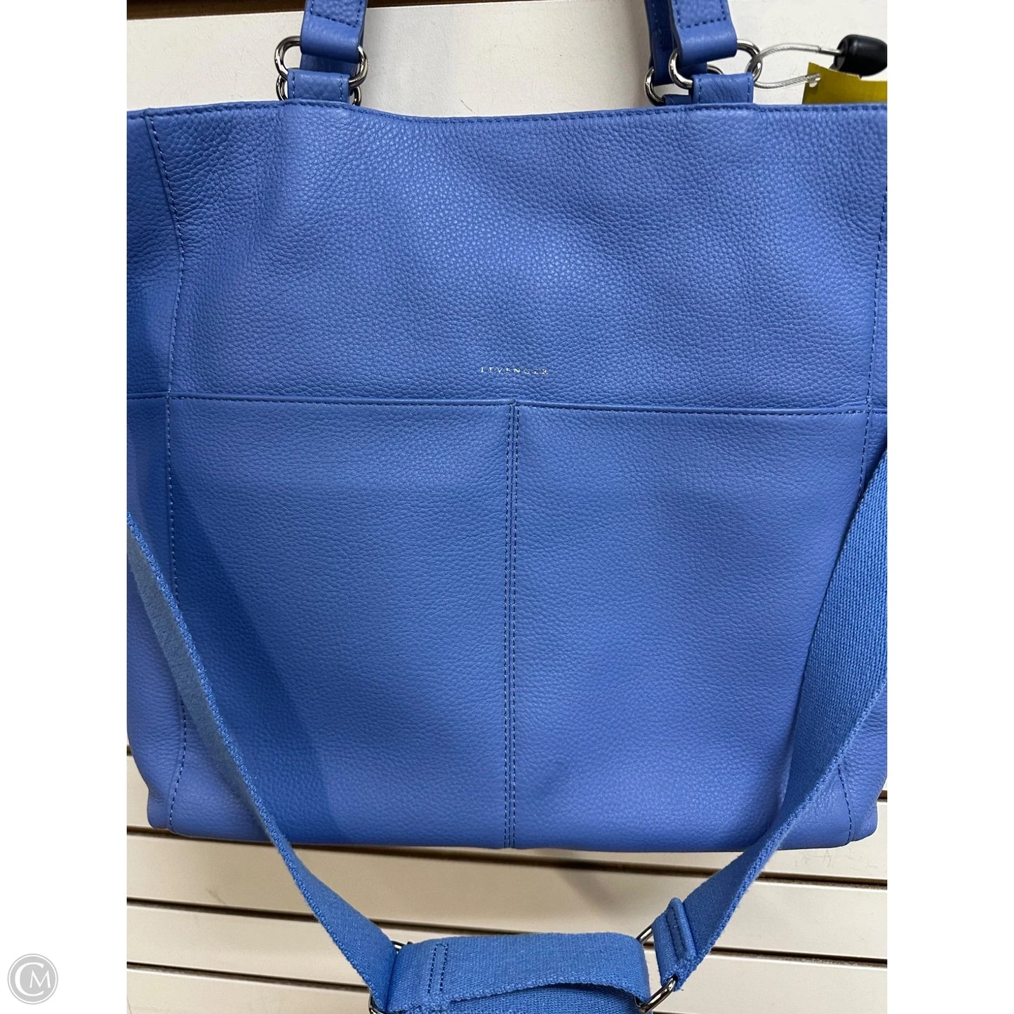 Handbag Leather By Levenger, Size: Large
