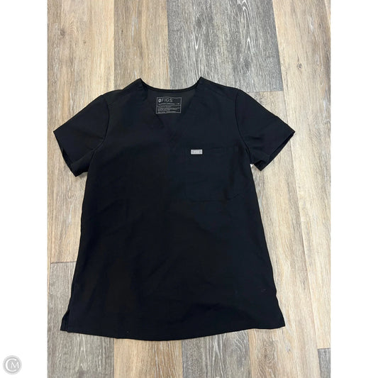 Scrub Top Short Sleeve By Figs In Black, Size: Xs