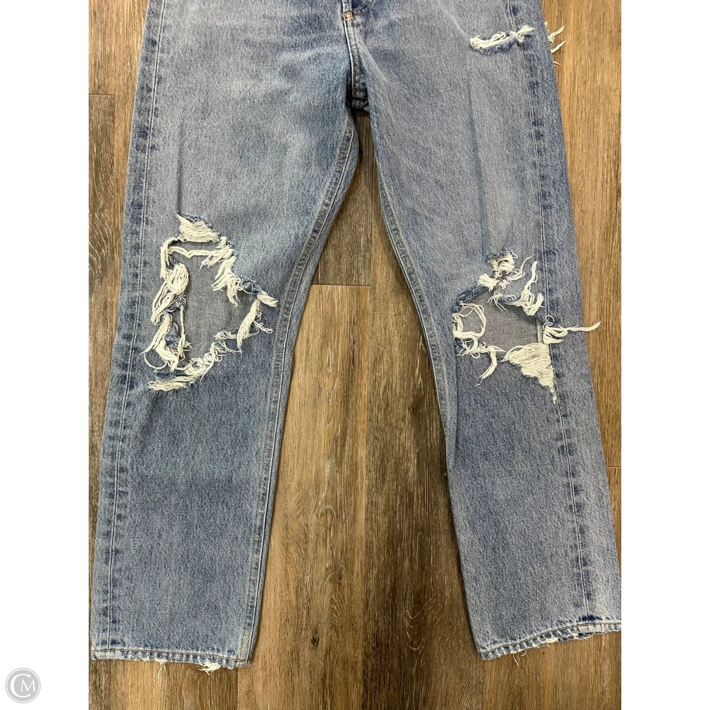 Jeans Straight By Agolde In Blue Denim, Size: 2