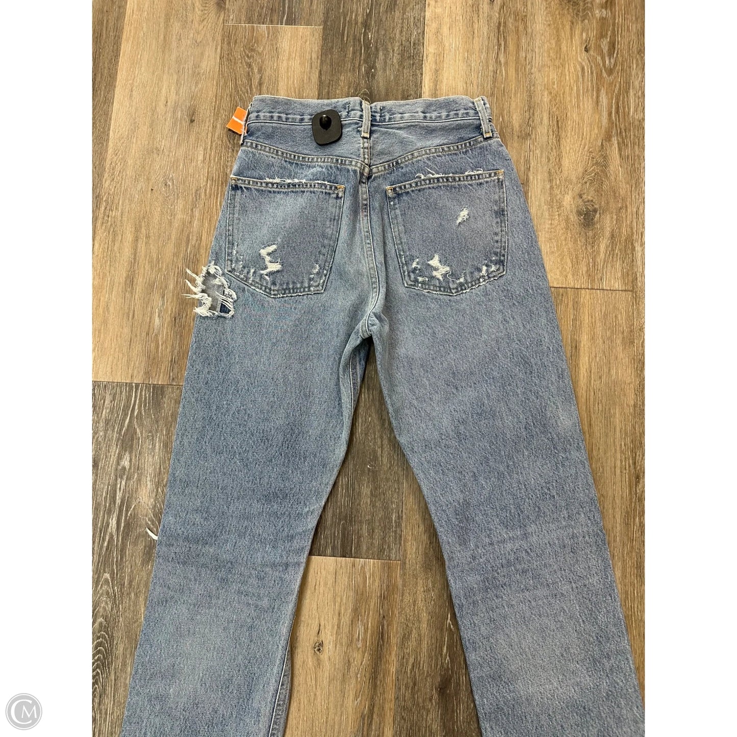 Jeans Straight By Agolde In Blue Denim, Size: 2