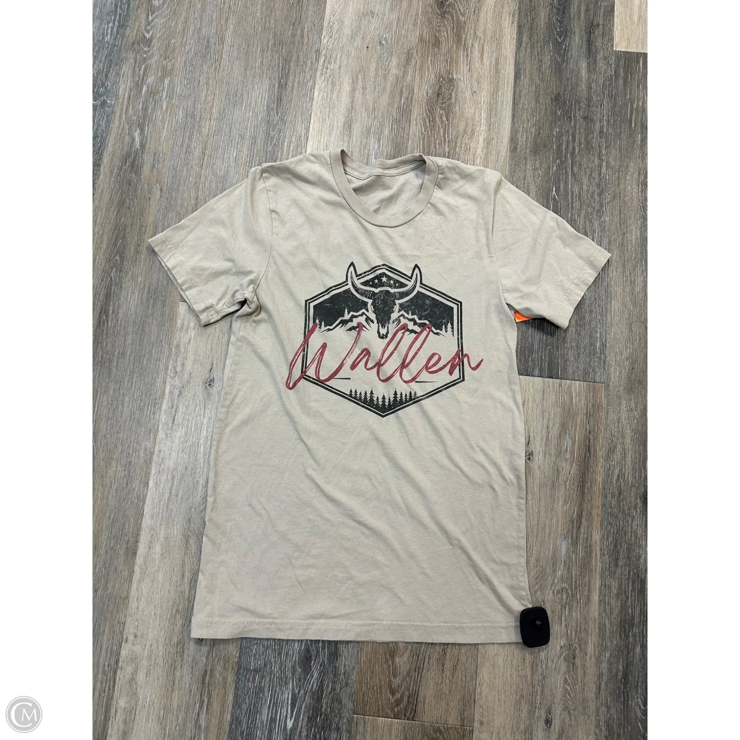 Top Short Sleeve By Wallen In Tan, Size: S