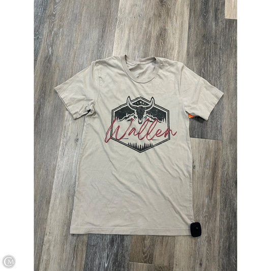 Top Short Sleeve By Wallen In Tan, Size: S