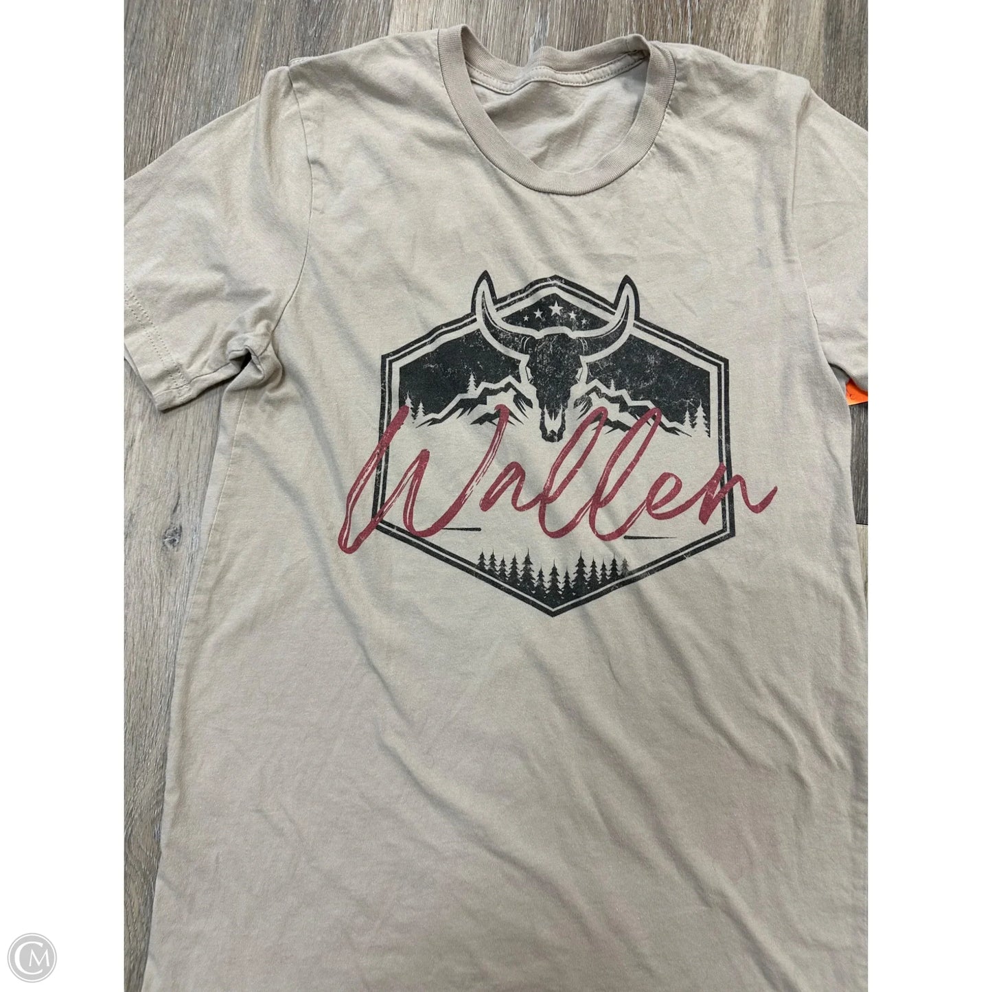 Top Short Sleeve By Wallen In Tan, Size: S