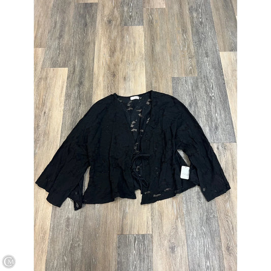 Blouse Long Sleeve By Free People In Black, Size: Osfm