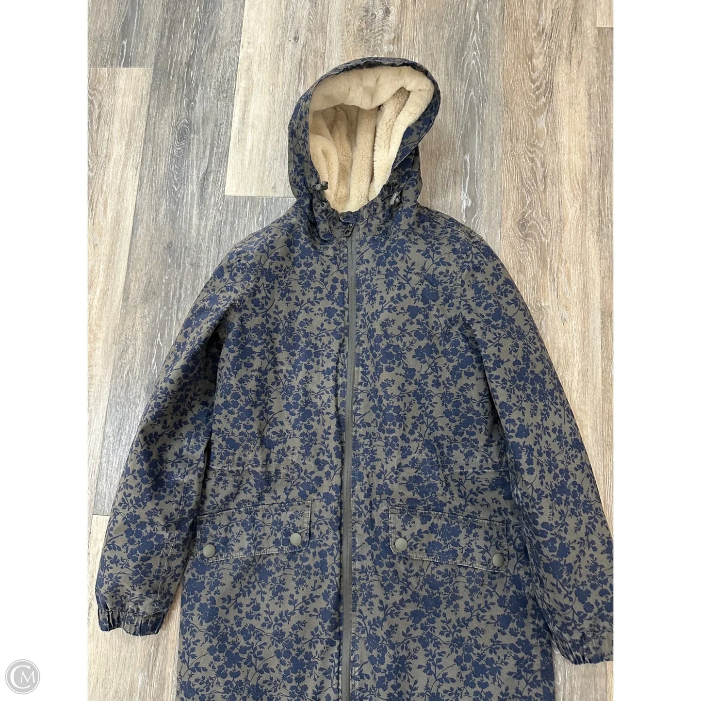 Coat Puffer & Quilted By Joules In Floral Print, Size: 4