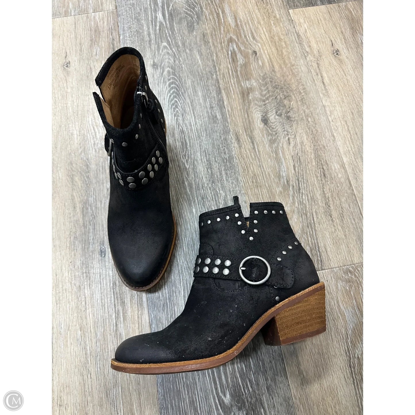 Boots Ankle Heels By Sofft In Black, Size: 6.5