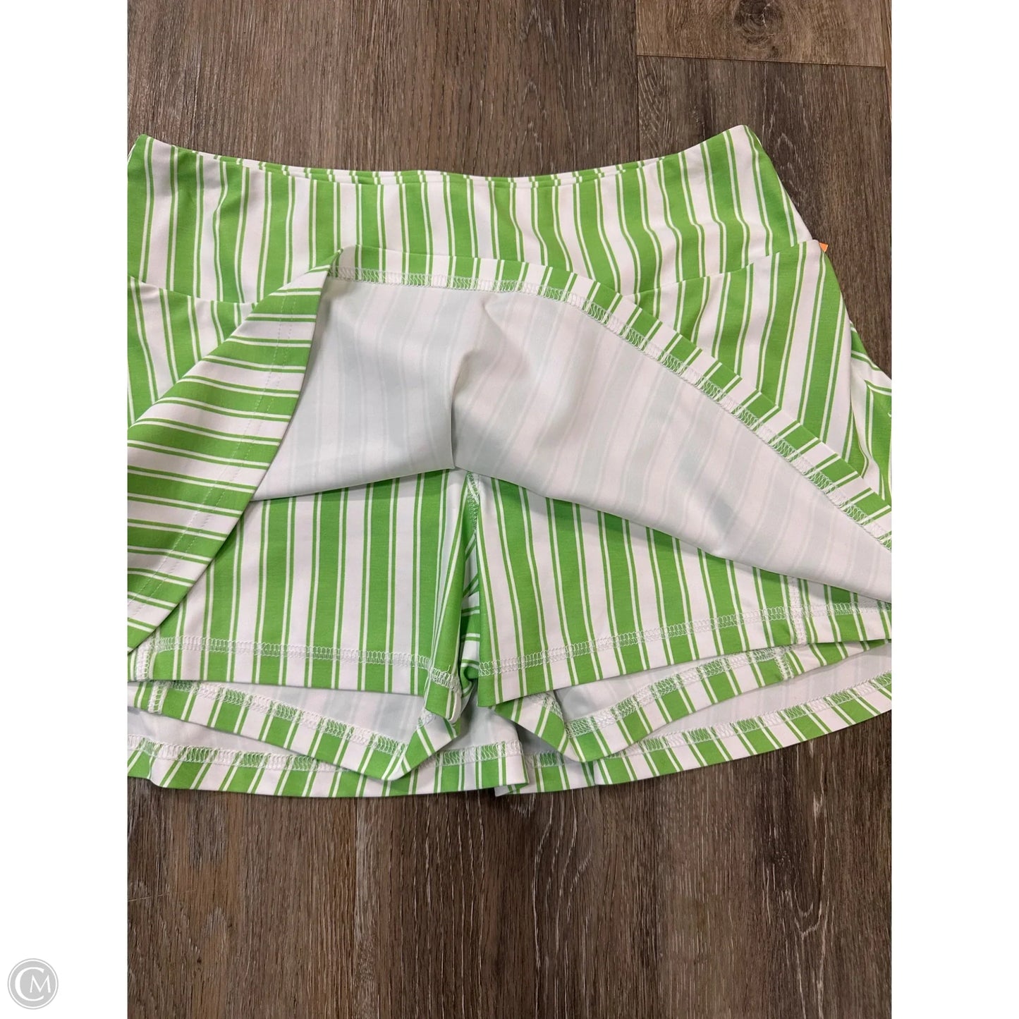 Athletic Skort By Smith & Quinn In Green & White, Size: S