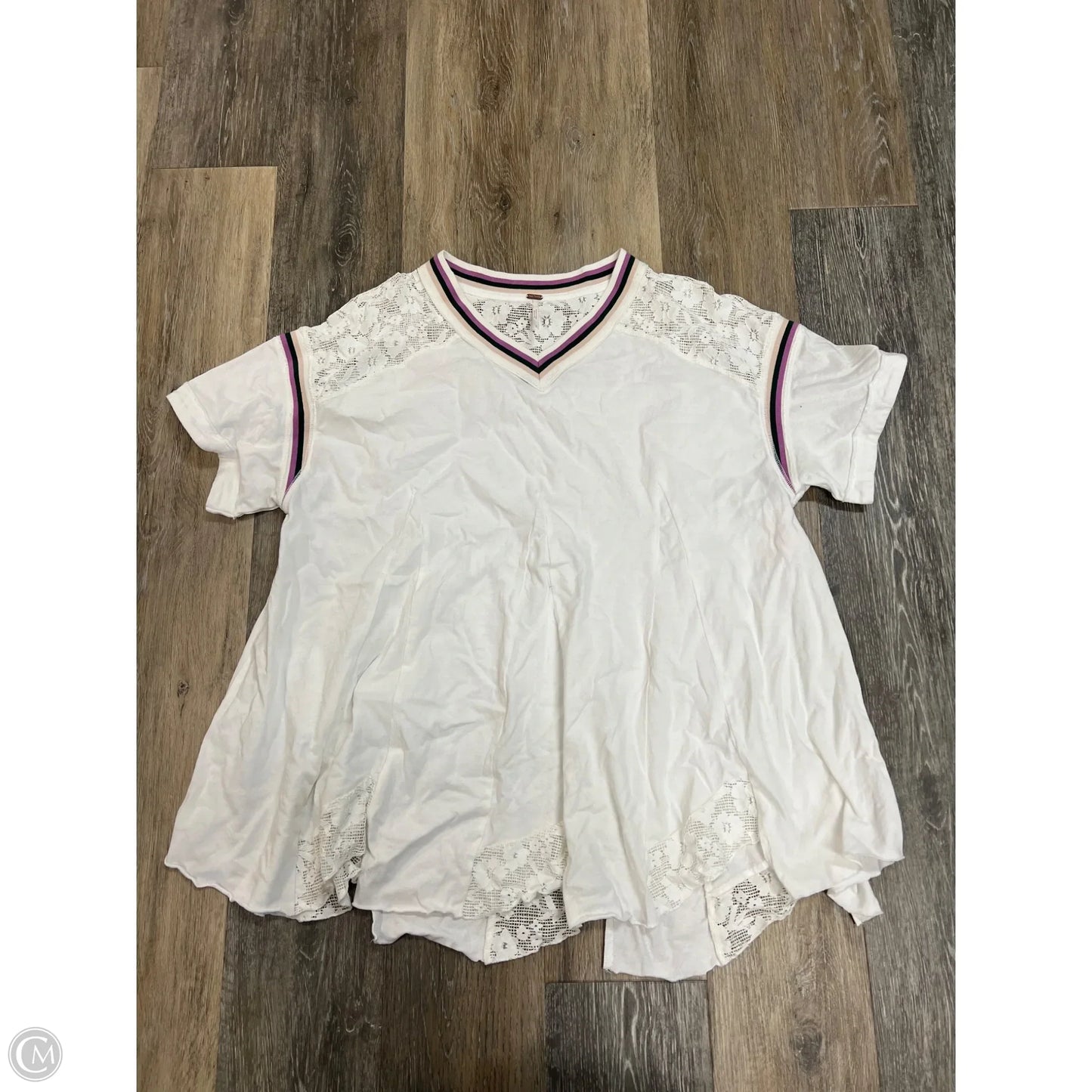 Blouse Short Sleeve By Free People In White, Size: S