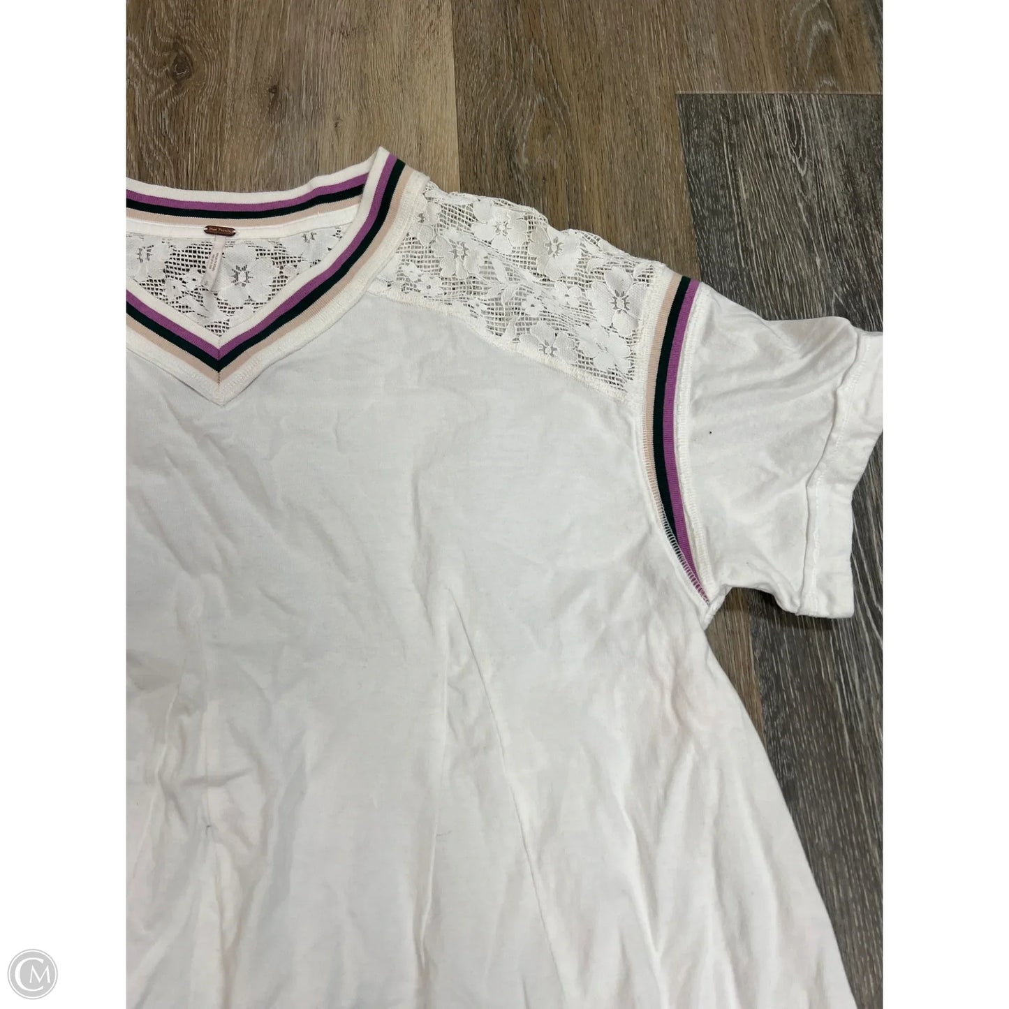 Blouse Short Sleeve By Free People In White, Size: S