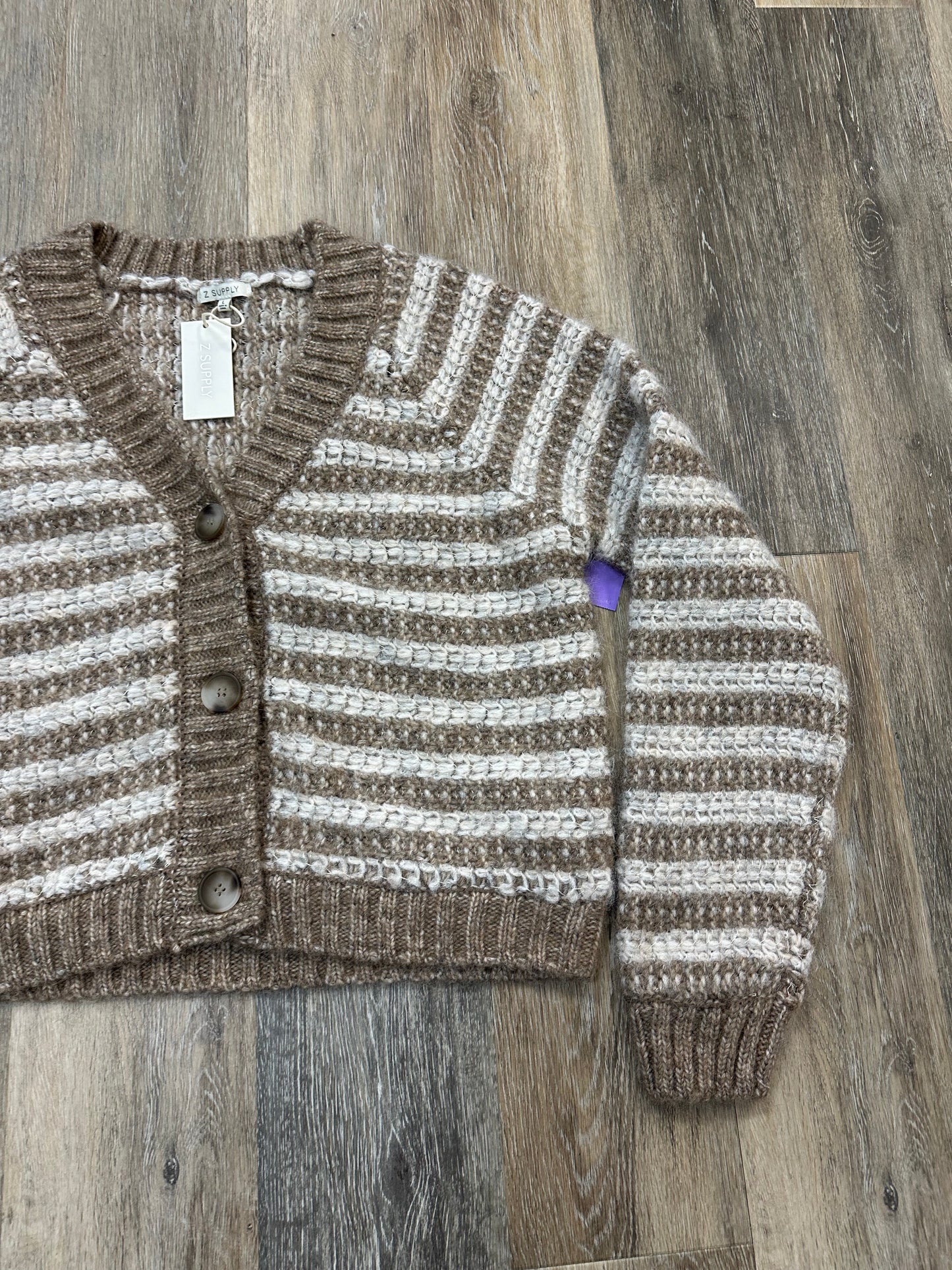 Sweater Cardigan By Z Supply In Brown, Size: L