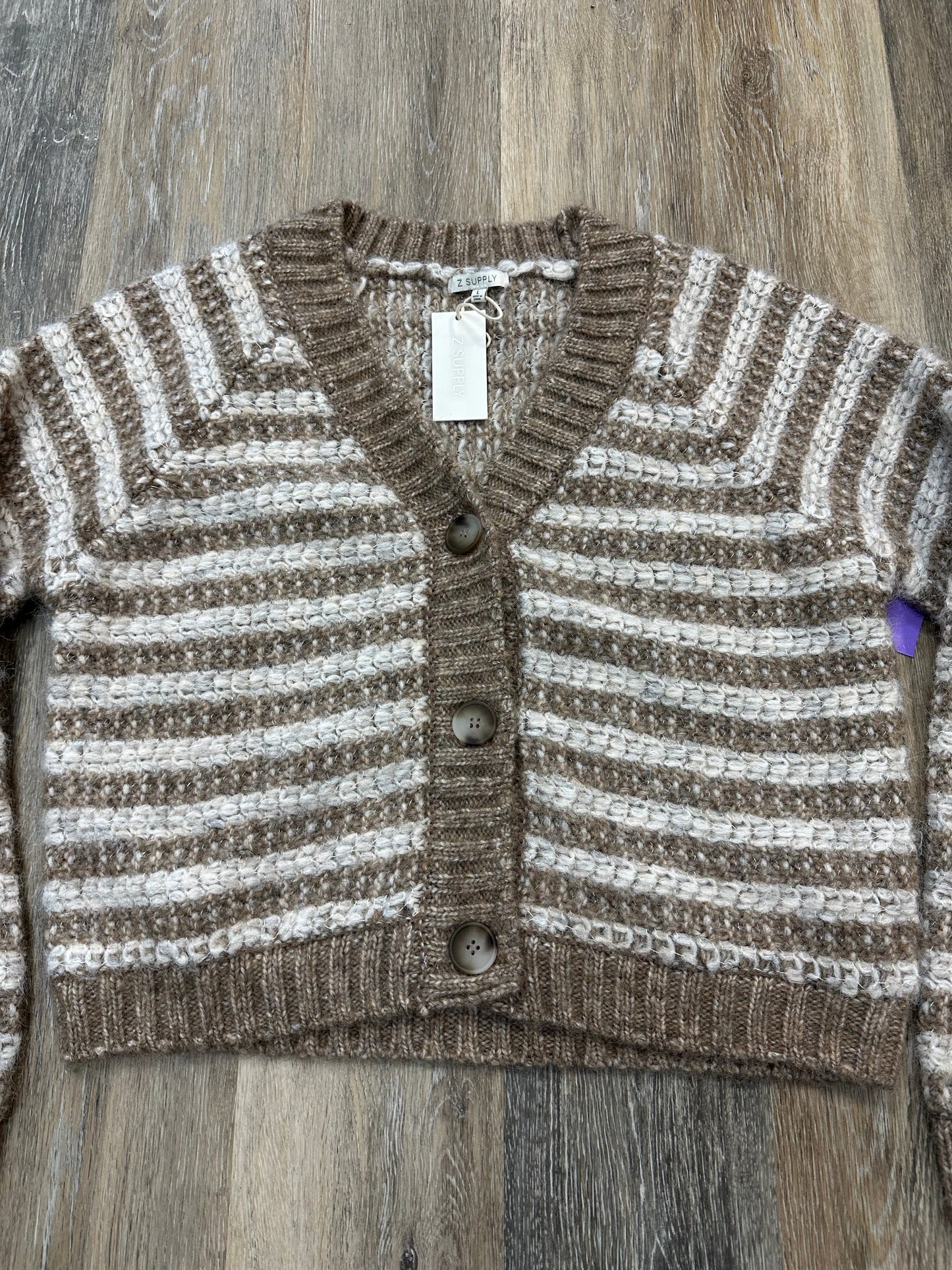 Sweater Cardigan By Z Supply In Brown, Size: L