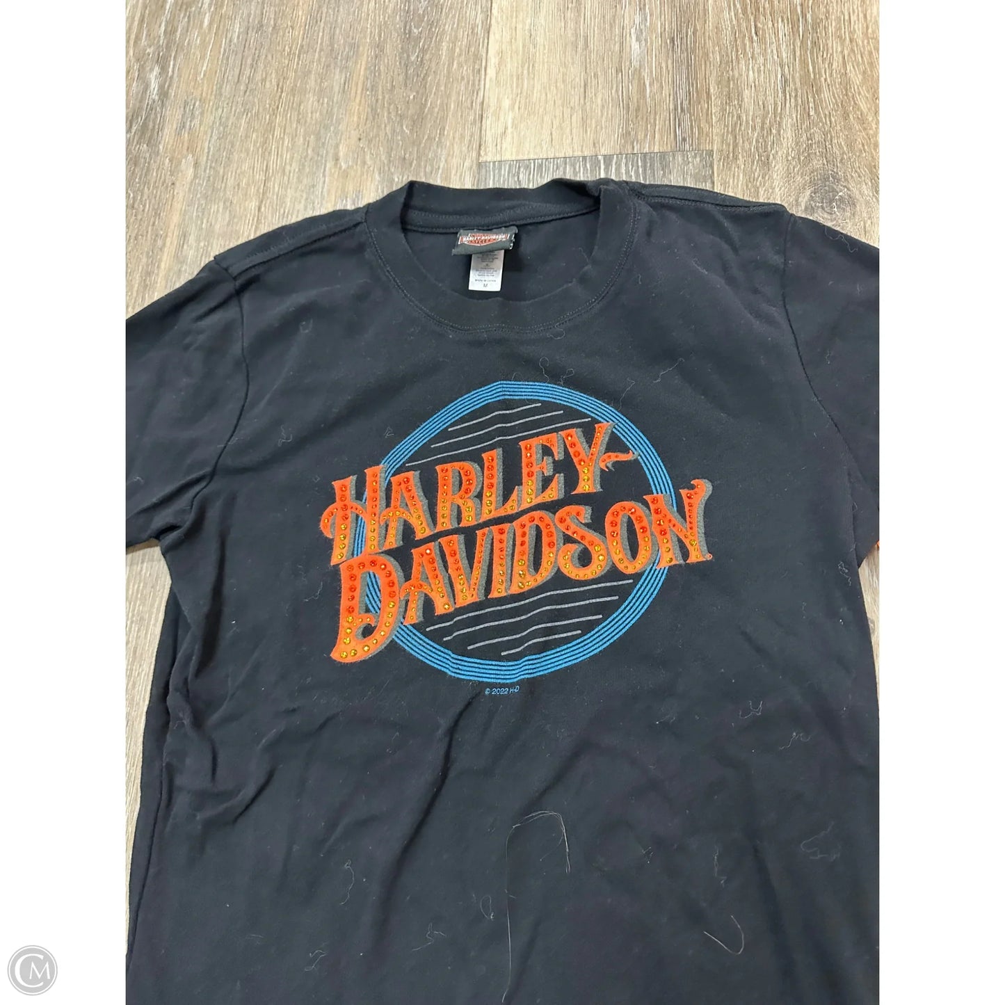 Top Short Sleeve By Harley Davidson In Black, Size: M