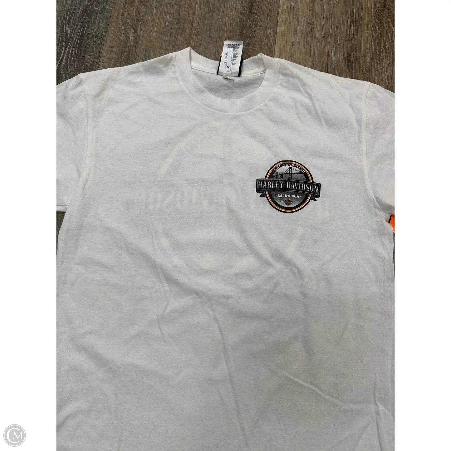 Top Short Sleeve By Harley Davidson In White, Size: M