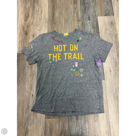 Top Short Sleeve By Mother In Grey, Size: M