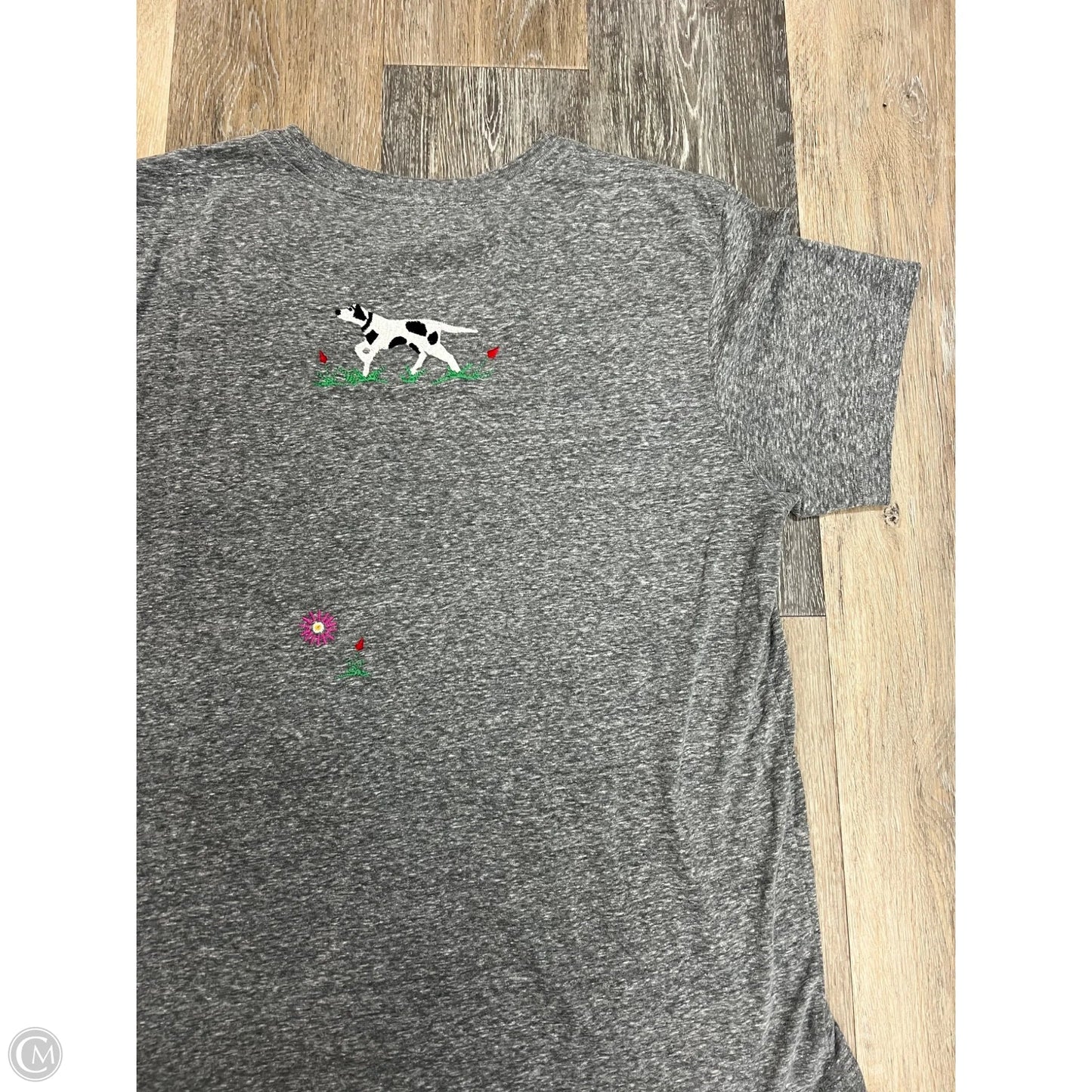 Top Short Sleeve By Mother In Grey, Size: M