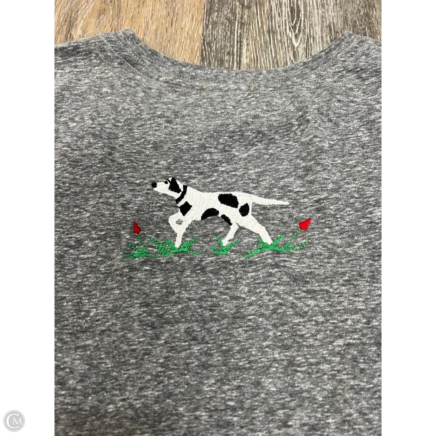 Top Short Sleeve By Mother In Grey, Size: M