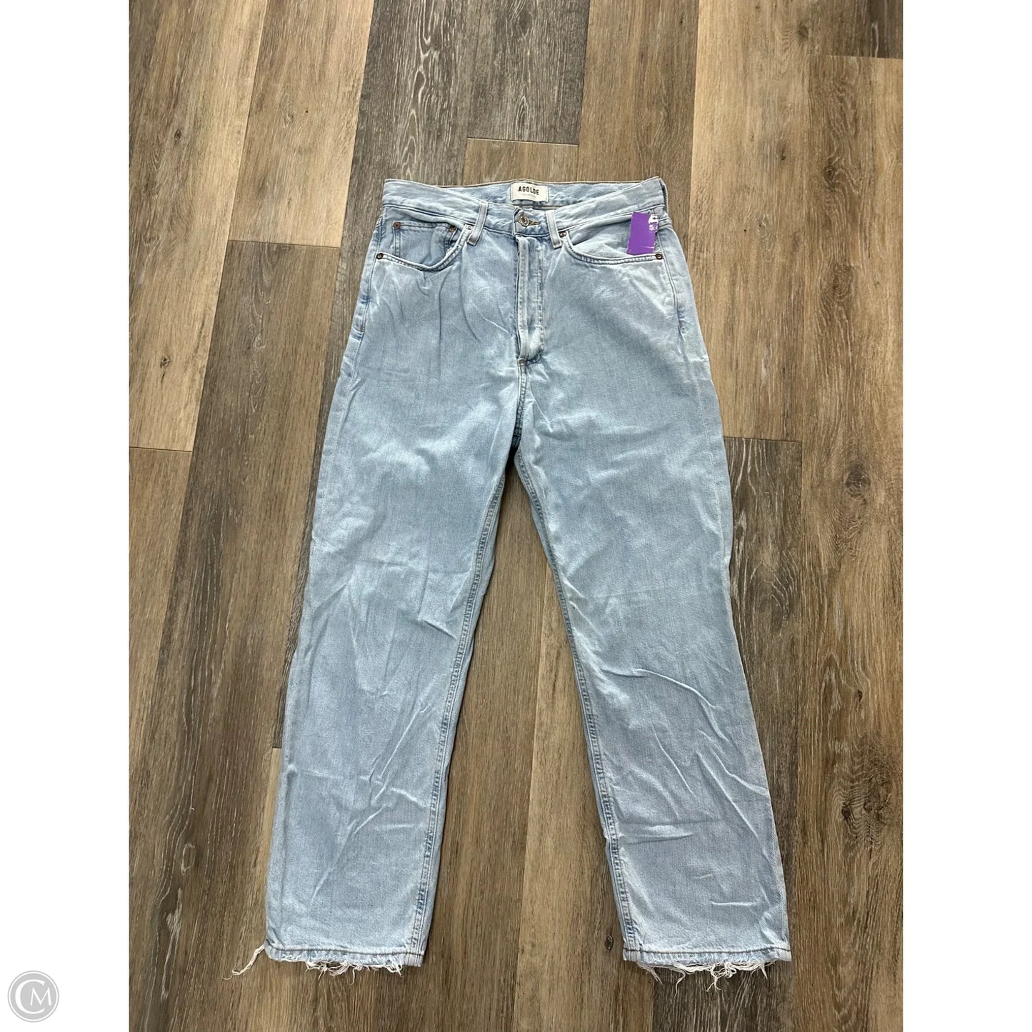 Jeans Straight By Agolde In Blue Denim, Size: 2