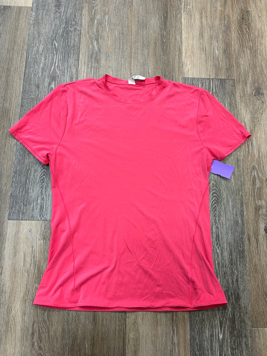 Athletic Top Short Sleeve By Lululemon In Pink, Size: Xl