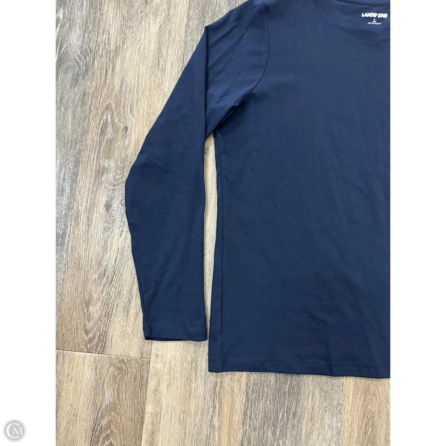 Top Long Sleeve By Lands End In Blue, Size: L