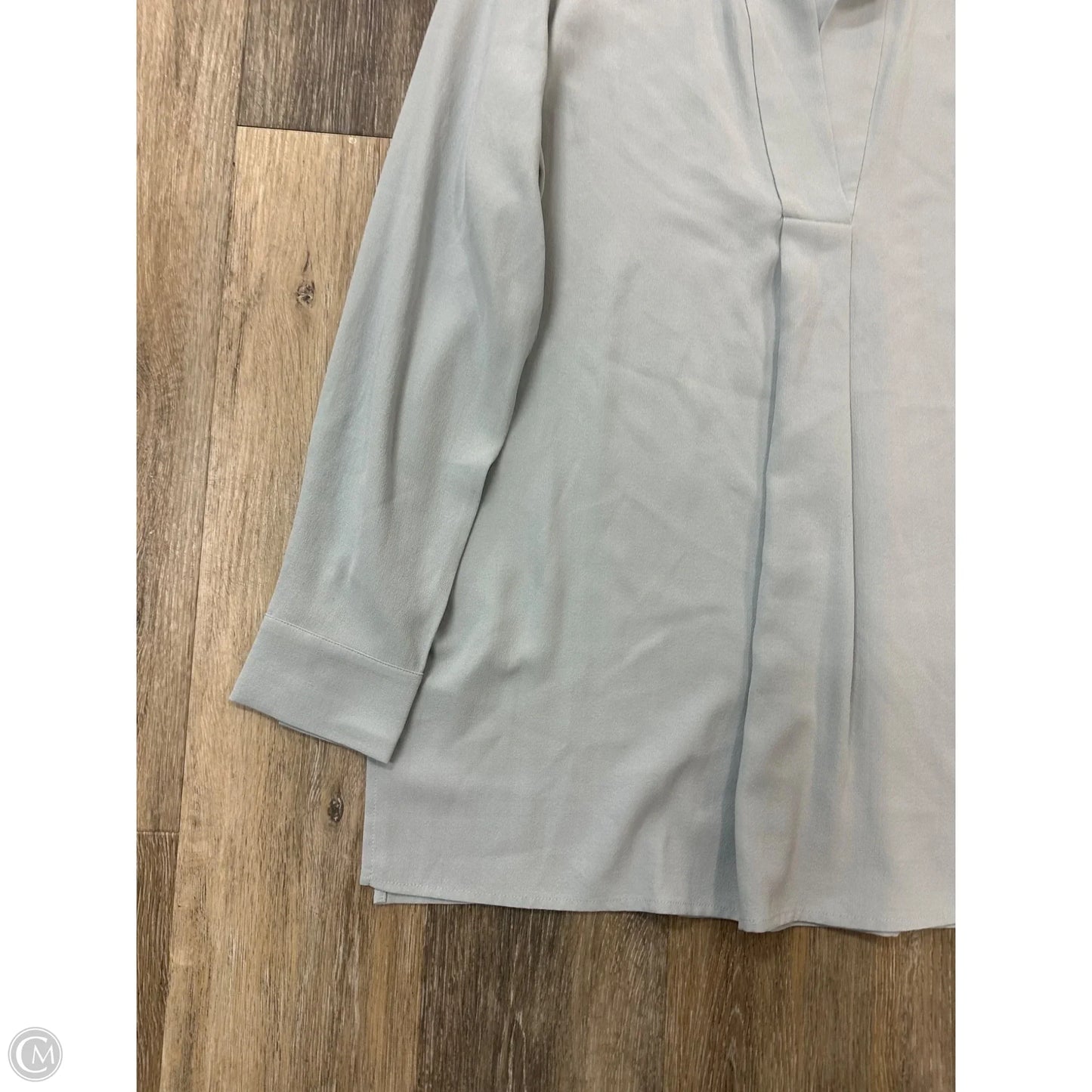 Blouse Long Sleeve By Eileen Fisher In Blue, Size: Xs