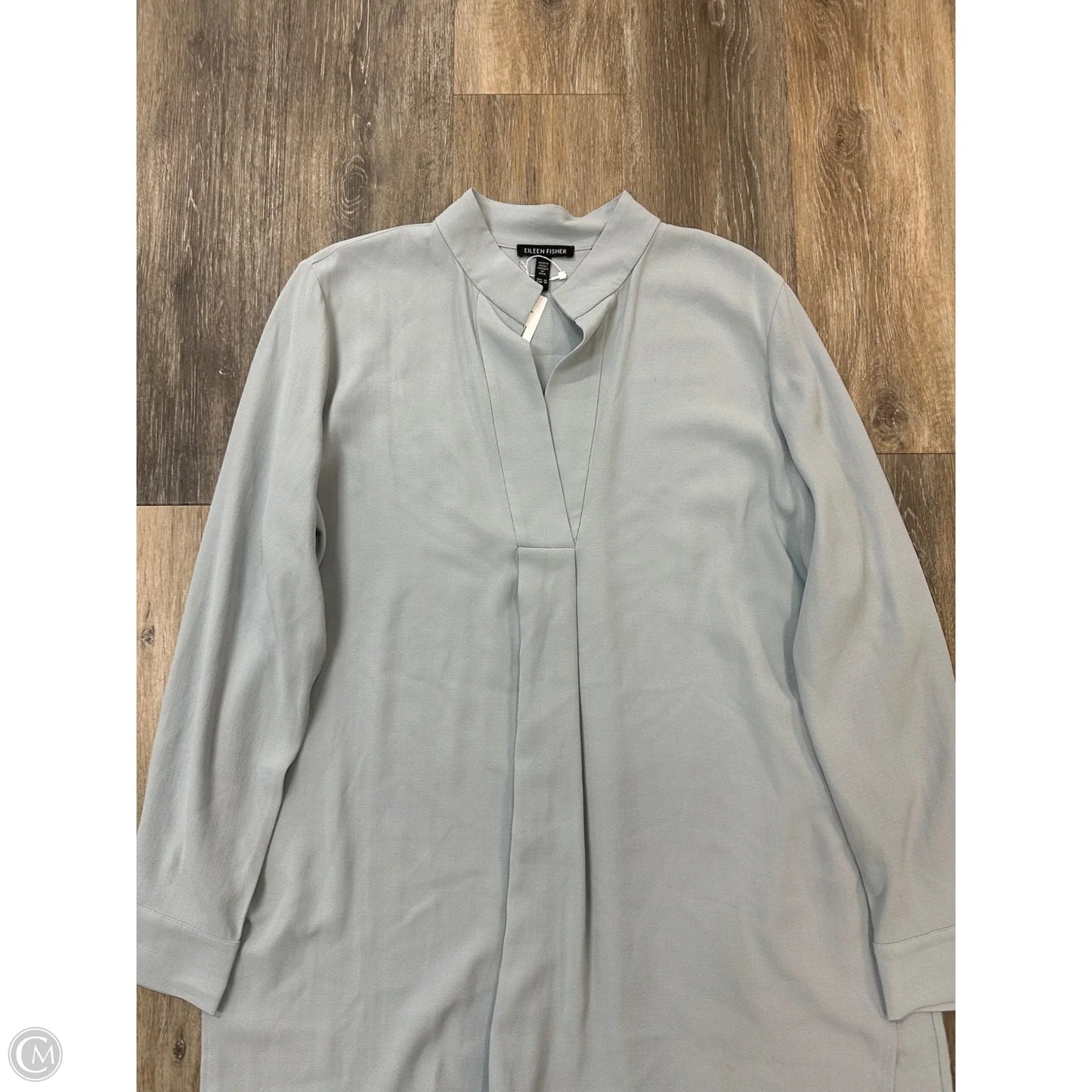Blouse Long Sleeve By Eileen Fisher In Blue, Size: Xs