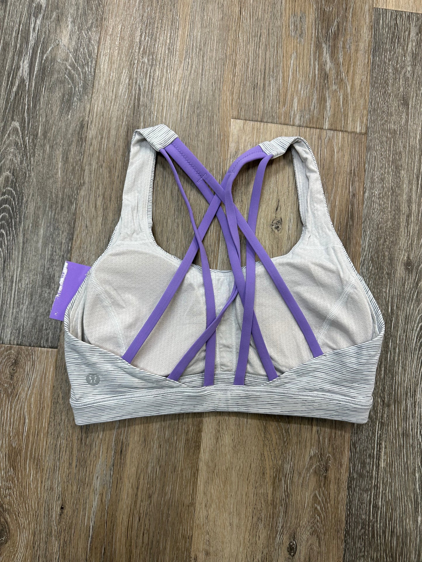 Athletic Bra By Lululemon In Striped Pattern, Size: 4