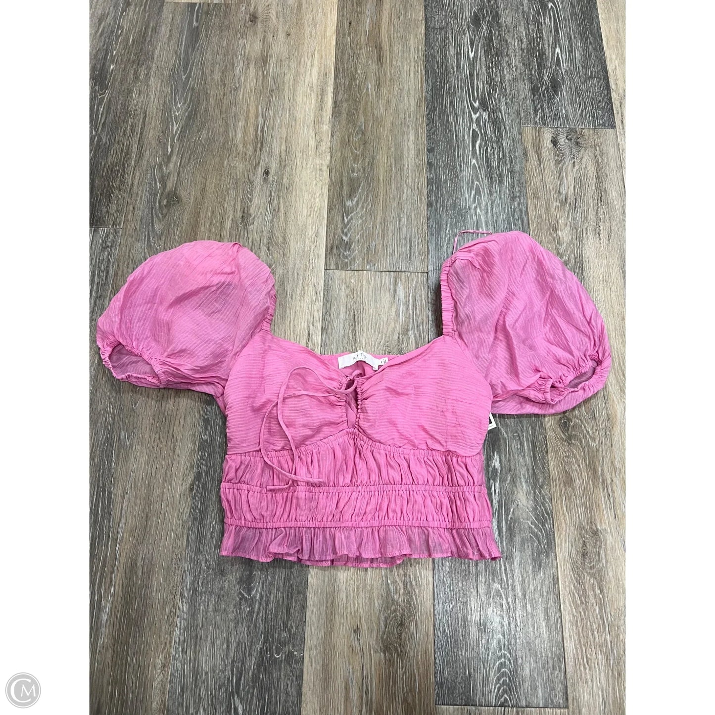 Blouse Short Sleeve By Astr The Label In Pink, Size: M
