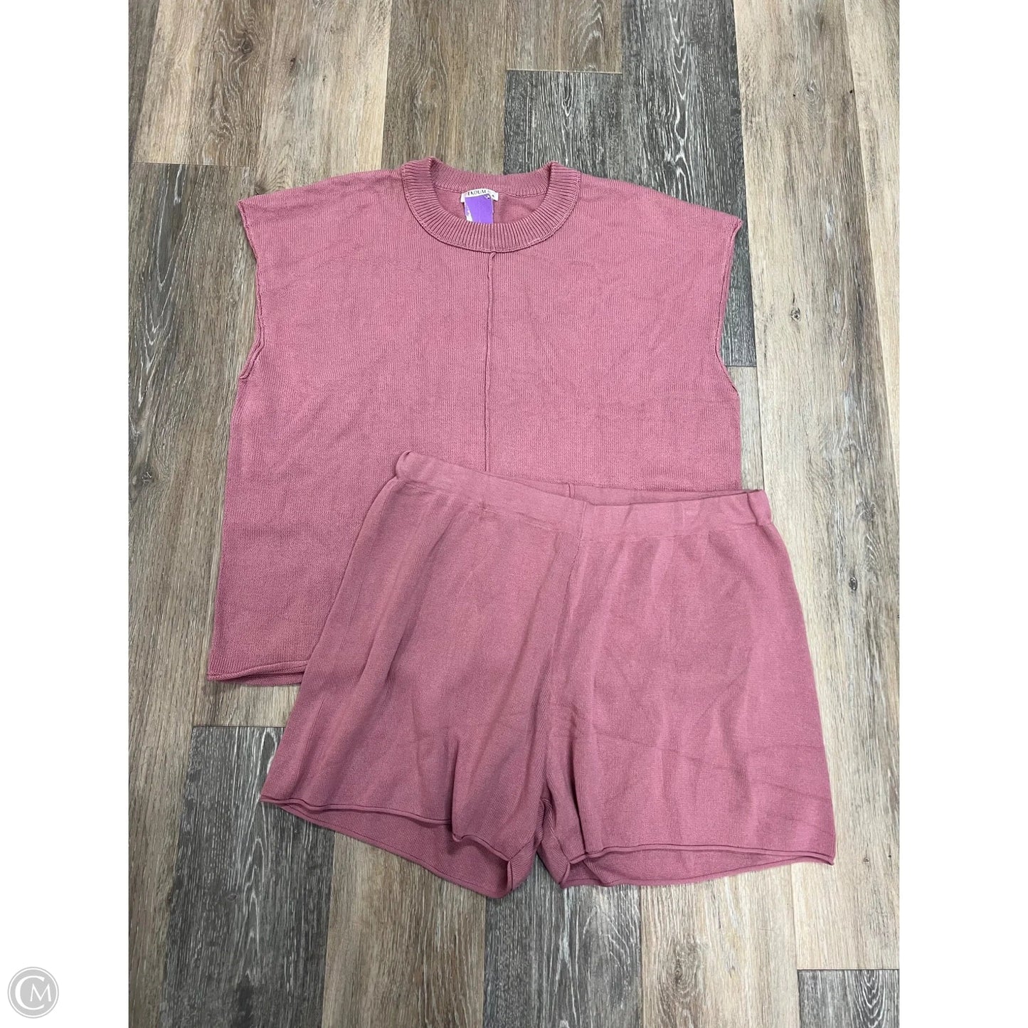 Shorts Set By Ekouaer In Pink, Size: Xl