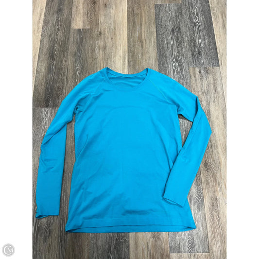 Athletic Top Long Sleeve Crewneck By Lululemon In Blue, Size: 14