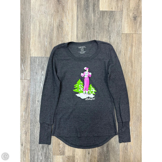 Top Long Sleeve By Lakegirl In Grey, Size: M