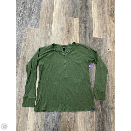 Top Long Sleeve By Patagonia In Green, Size: Xl