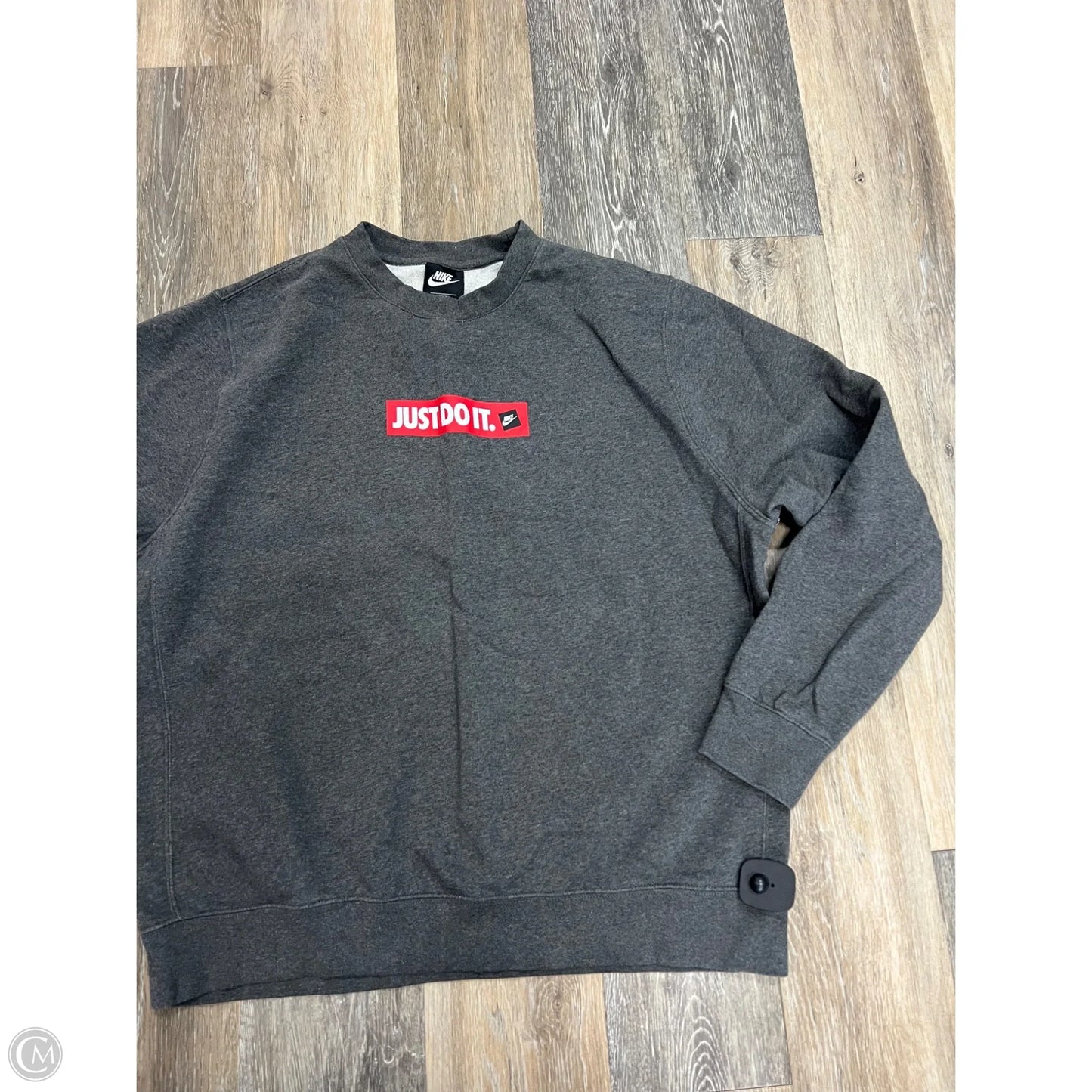 Athletic Sweatshirt Crewneck By Nike Apparel In Grey, Size: Xl