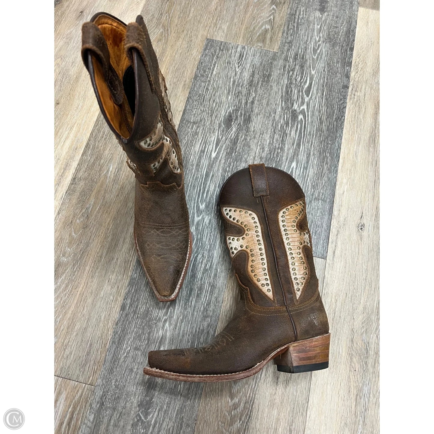 Boots Designer By Frye In Brown, Size: 6
