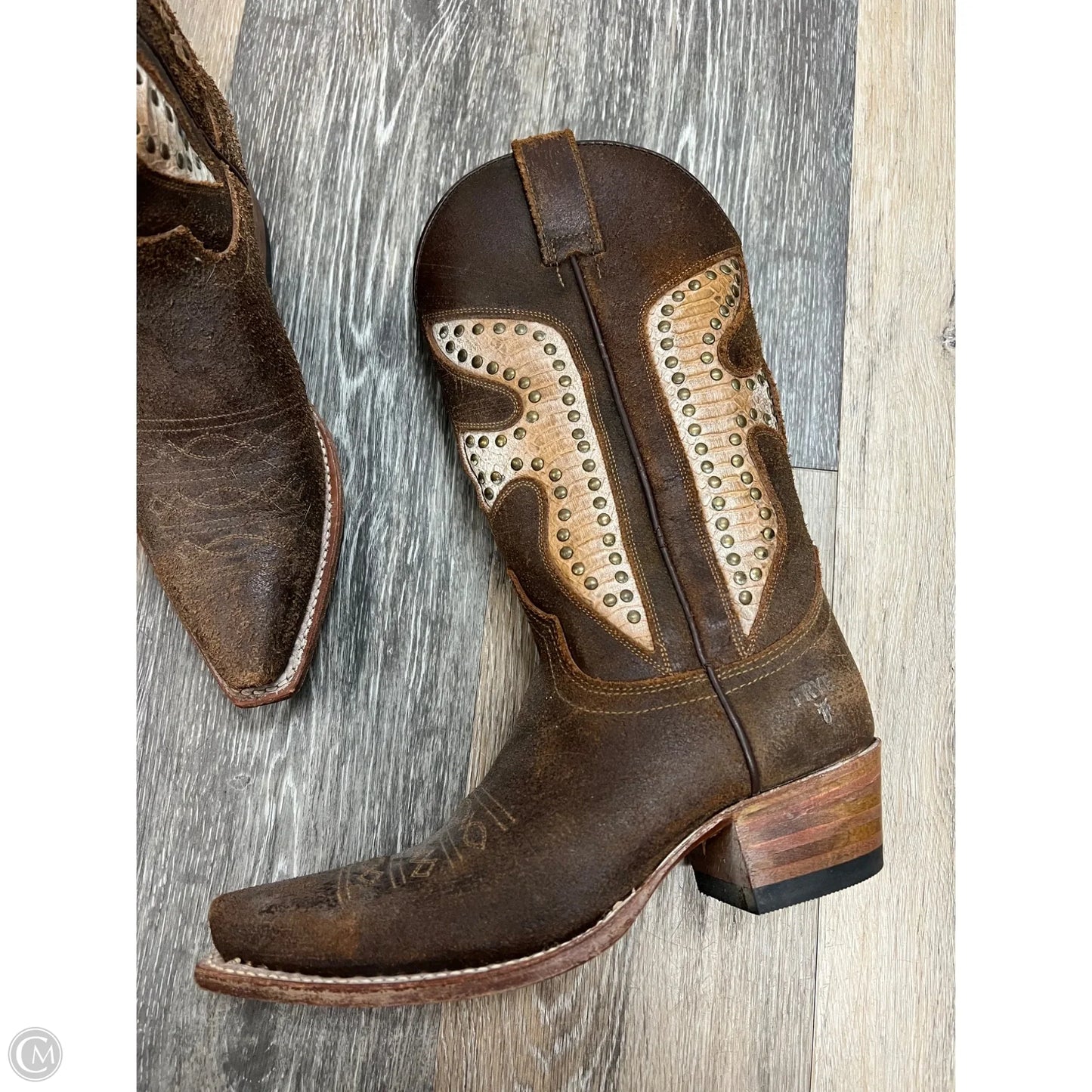 Boots Designer By Frye In Brown, Size: 6