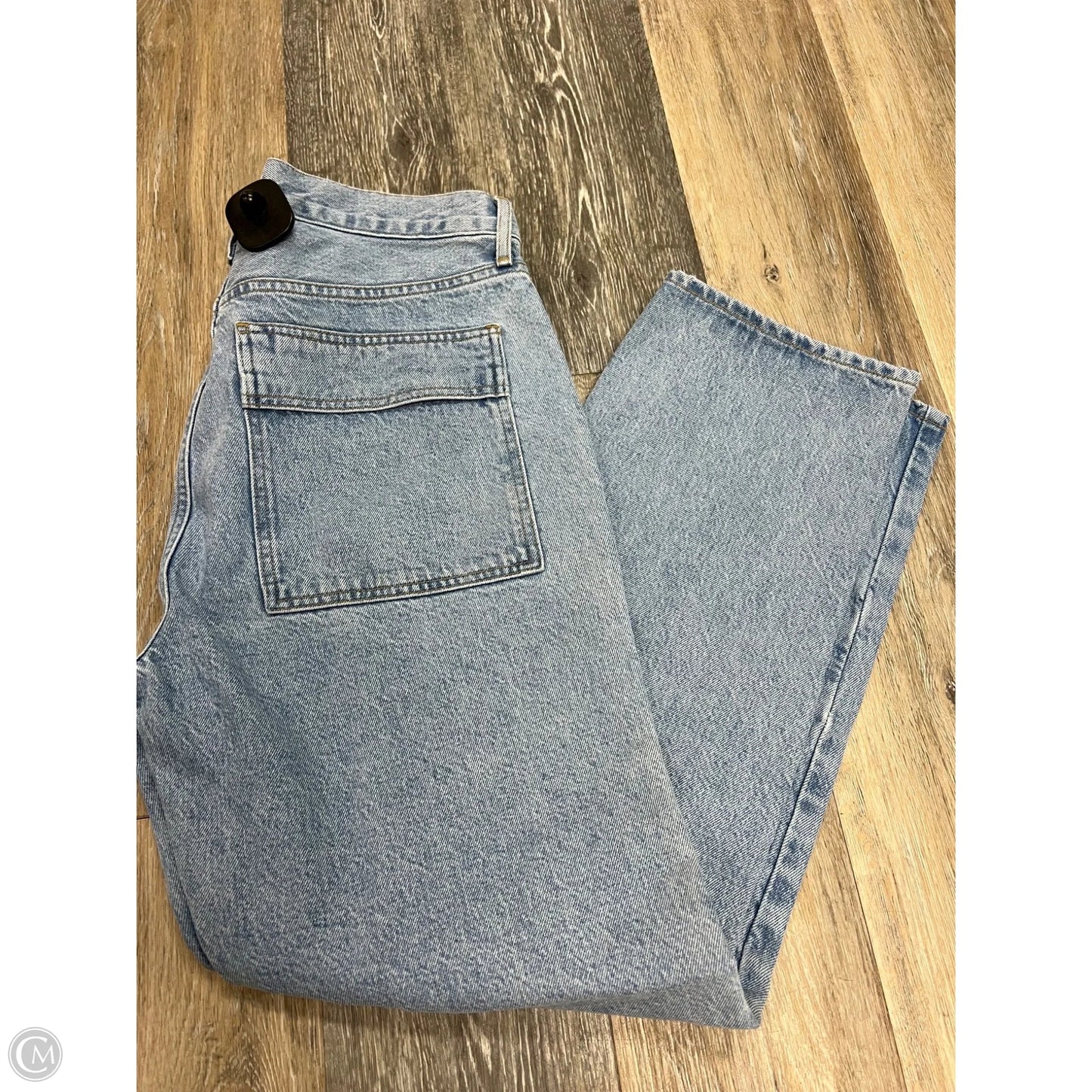 Jeans Straight By Agolde In Blue Denim, Size: 8
