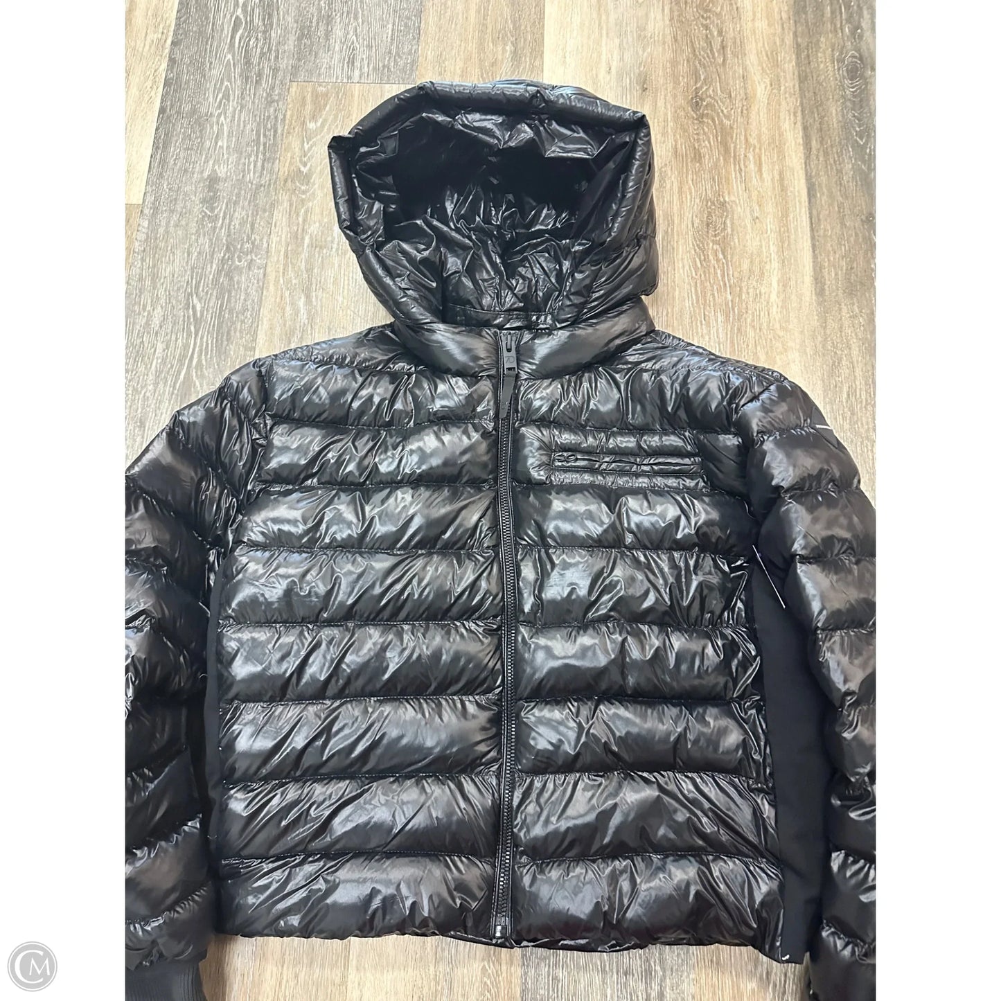 Coat Puffer & Quilted By 7Diamonds In Black, Size: Xl
