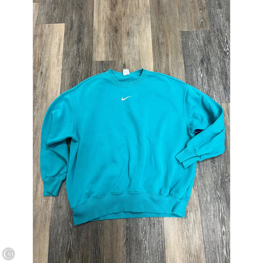 Athletic Sweatshirt Crewneck By Nike Apparel In Blue, Size: M