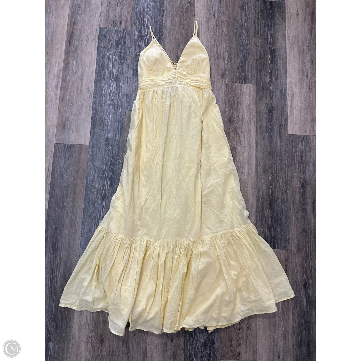 Dress Casual Maxi By Abercrombie And Fitch In Yellow, Size: L Tall