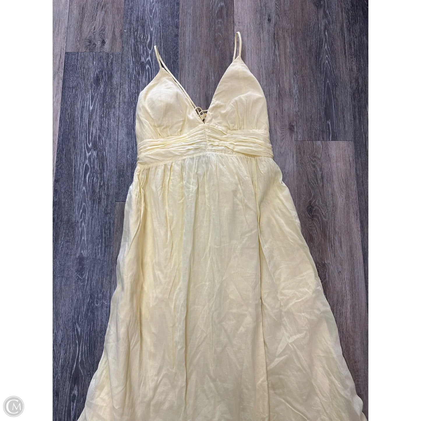 Dress Casual Maxi By Abercrombie And Fitch In Yellow, Size: L Tall
