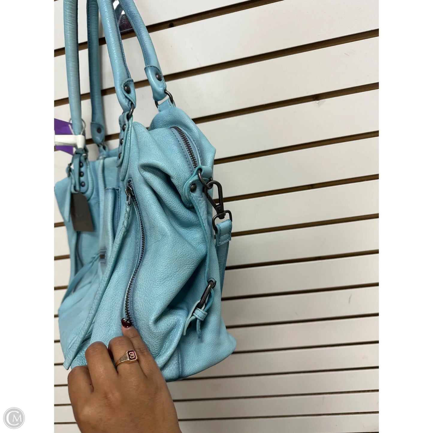 Tote Leather By Free People, Size: Large
