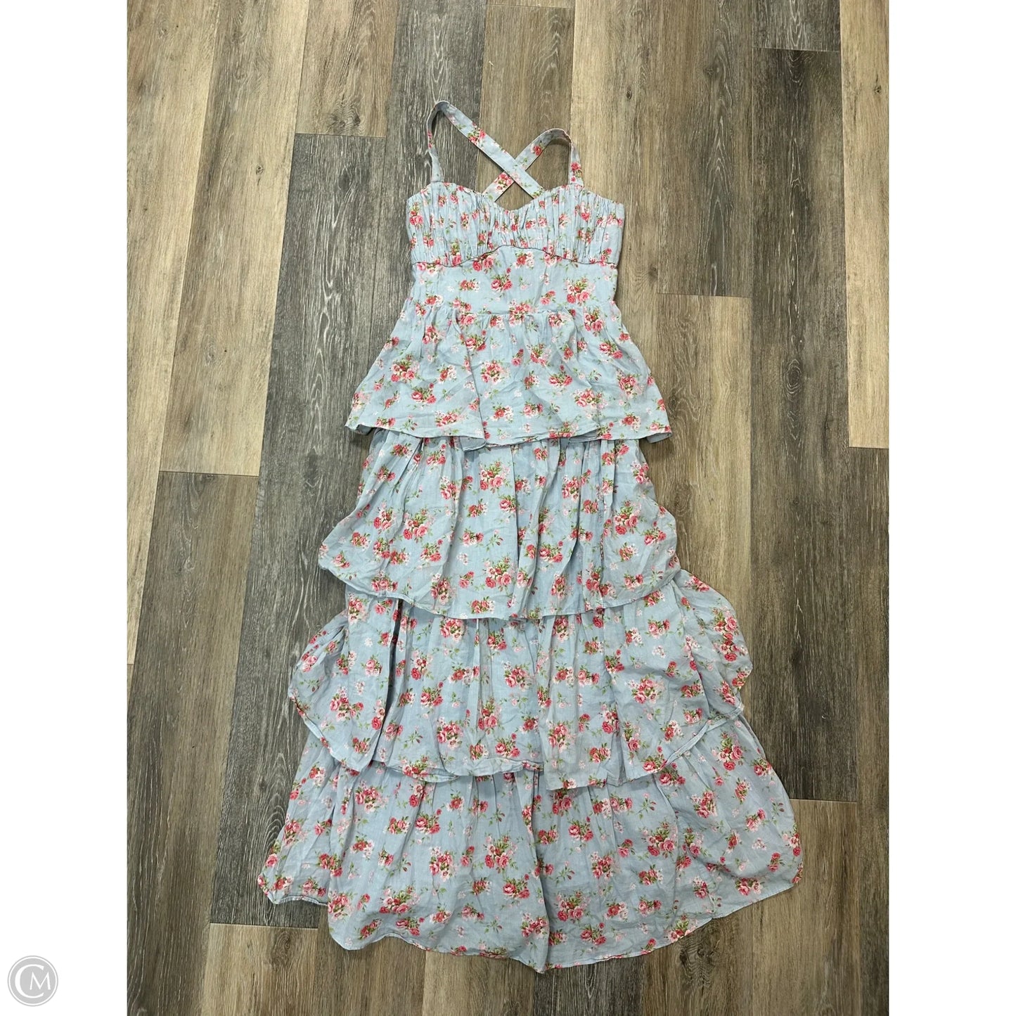 Dress Casual Maxi By Abercrombie And Fitch In Blue, Size: M