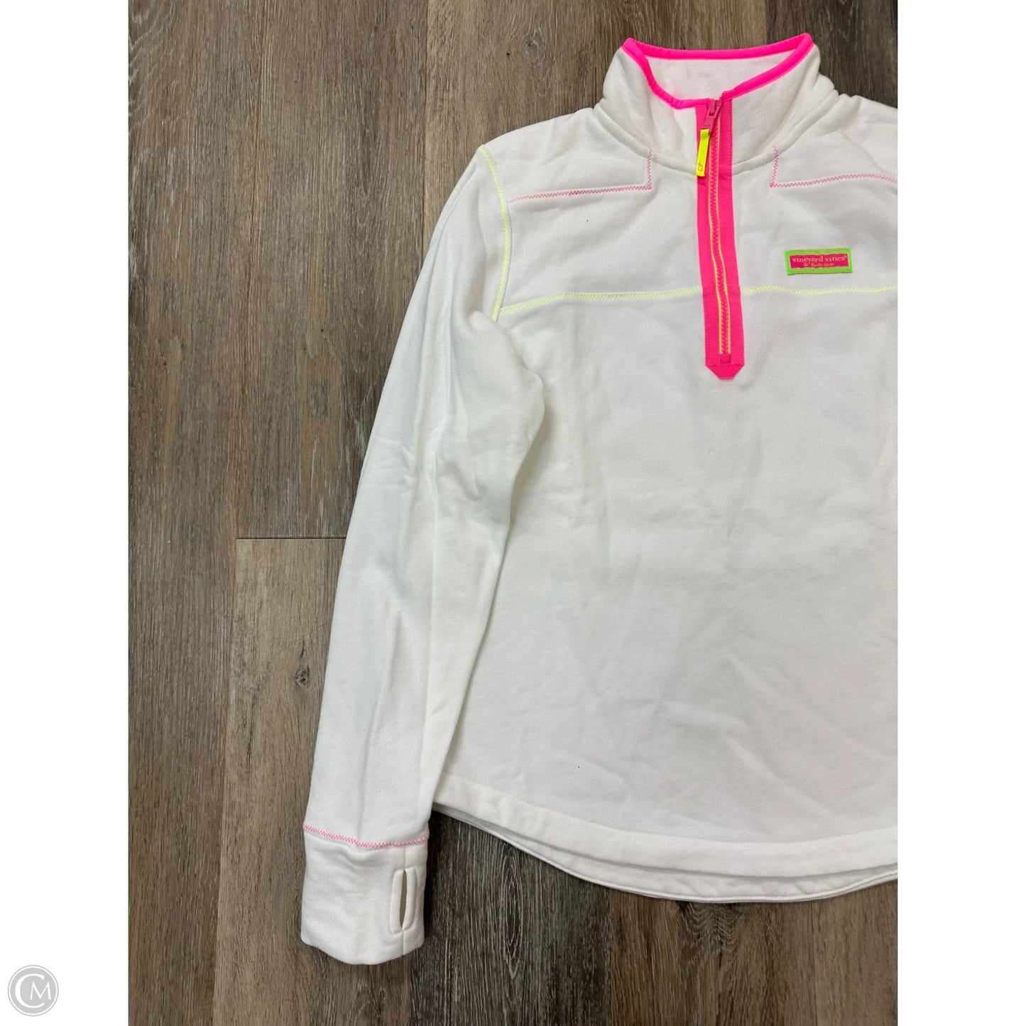 Sweatshirt Collar By Vineyard Vines In White, Size: M