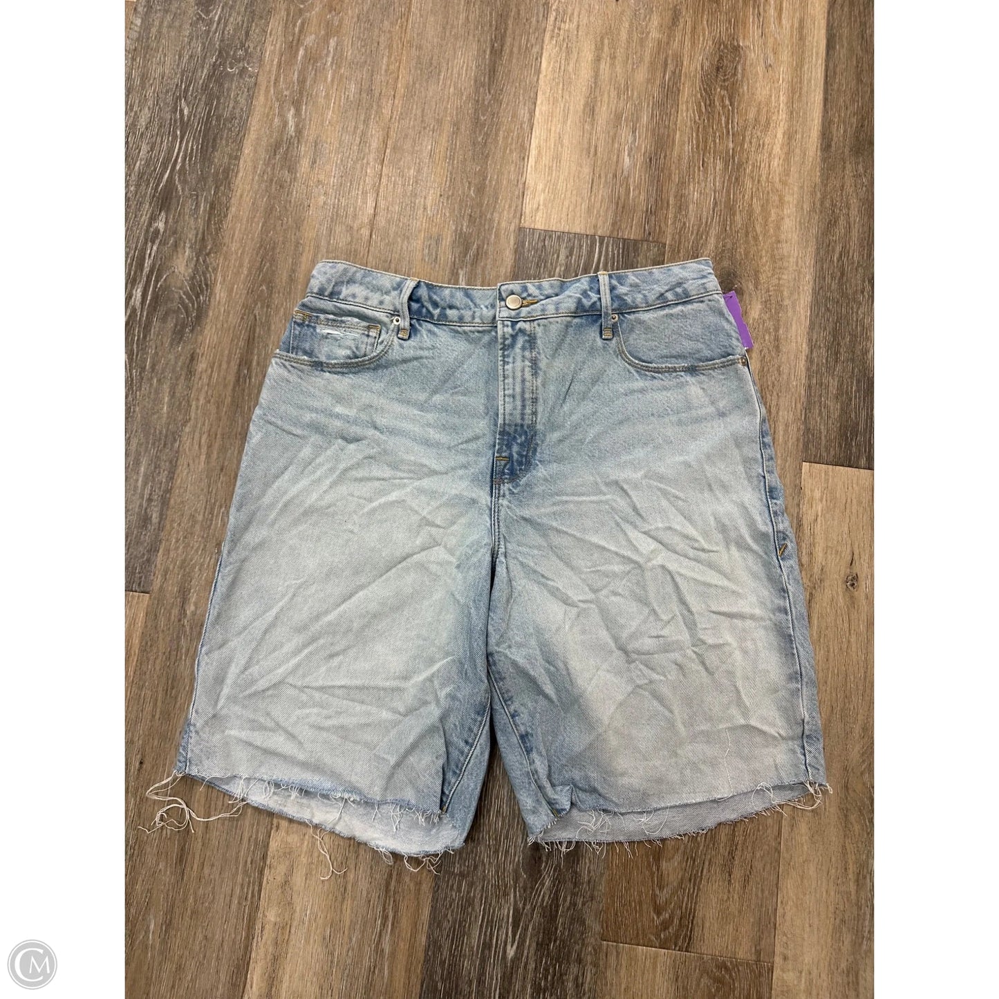 Shorts By Good American In Blue Denim, Size: 8