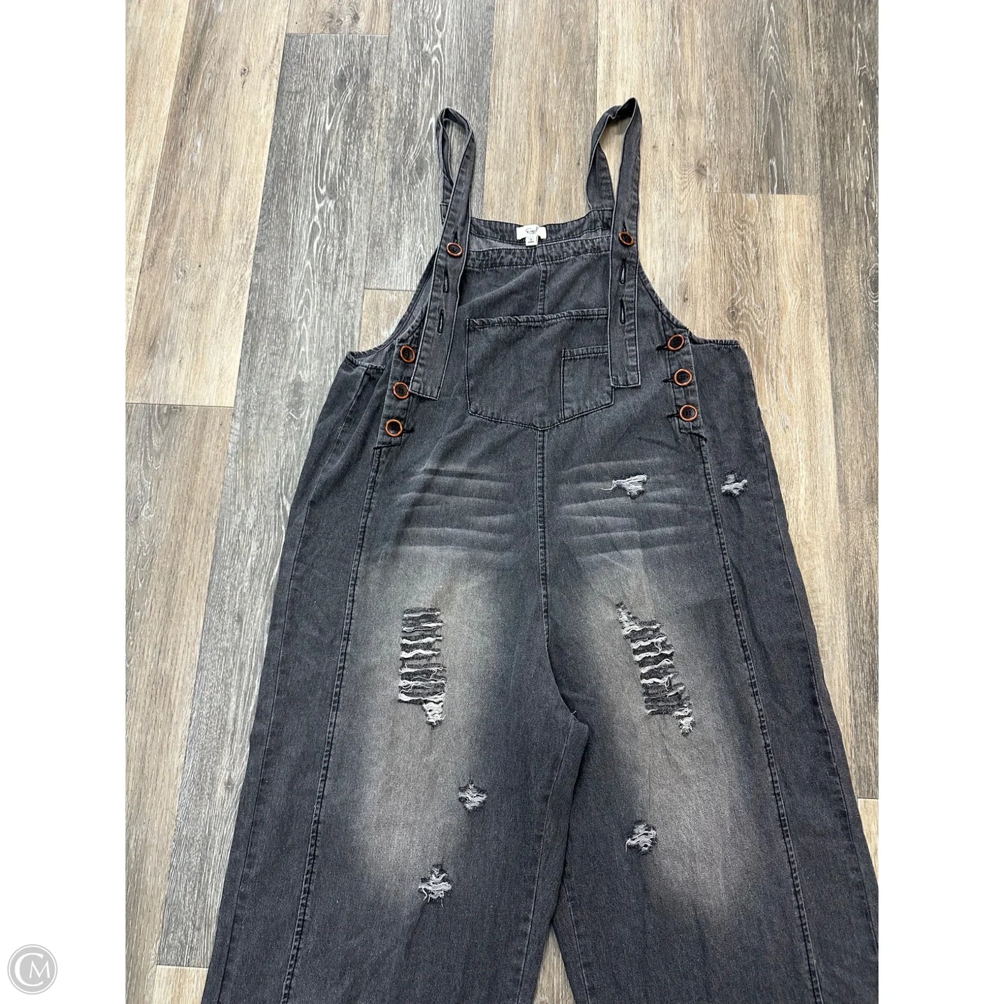 Overalls By Easel In Black Denim, Size: M