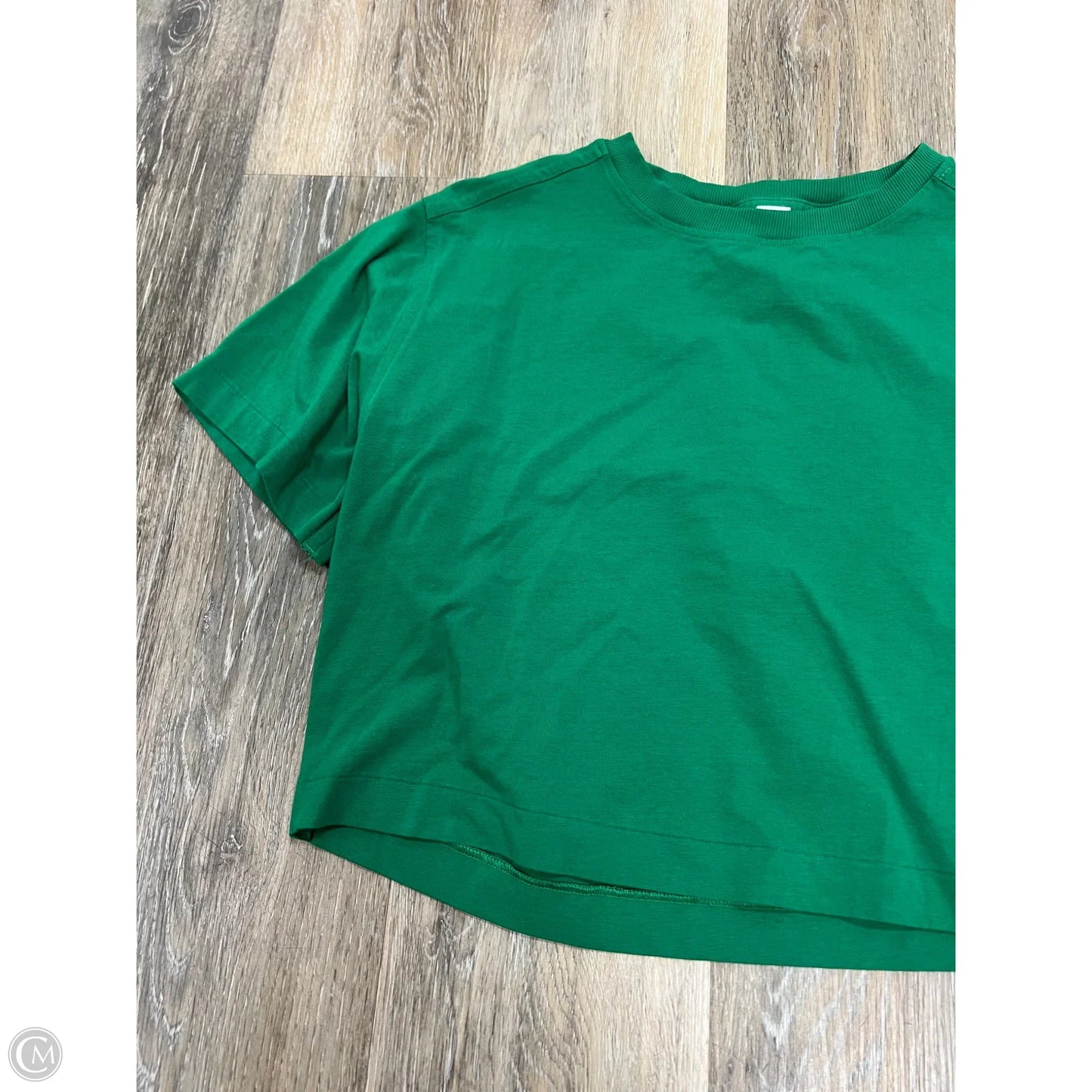 Athletic Top Short Sleeve By Lululemon In Green, Size: Xs