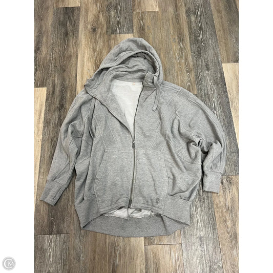 Athletic Sweatshirt Hoodie By Free People In Grey, Size: Xs