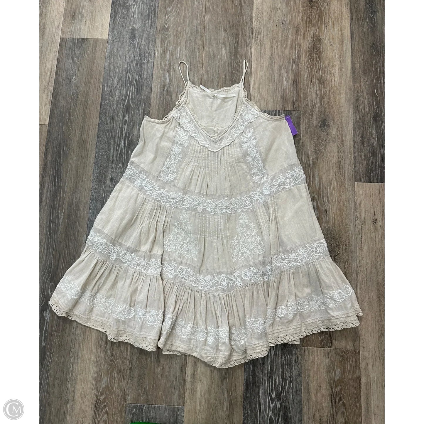 Dress Casual Short By Anthropologie In Tan, Size: S