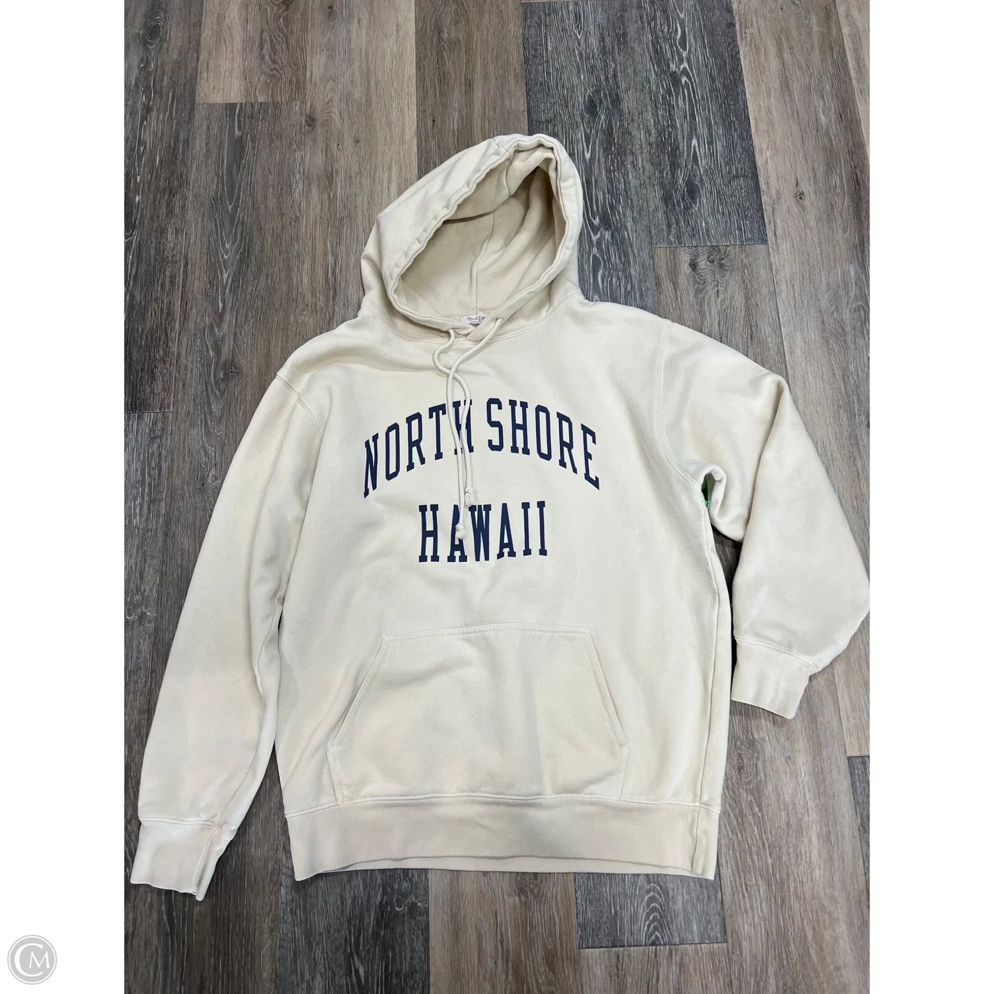 Sweatshirt Hoodie By John Galt In Cream, Size: Osfm
