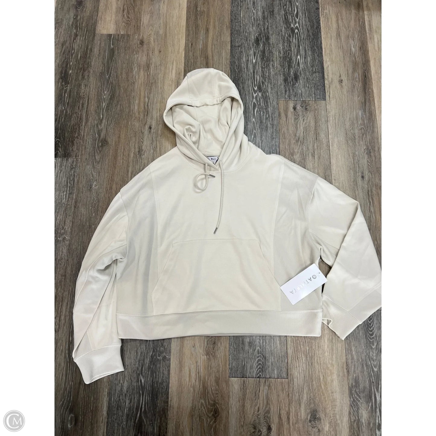 Athletic Sweatshirt Hoodie By Athleta In White, Size: L